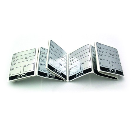 Etiquetas de mantenimiento KYB. paquete 10 PACK - motoscamaralweb.com