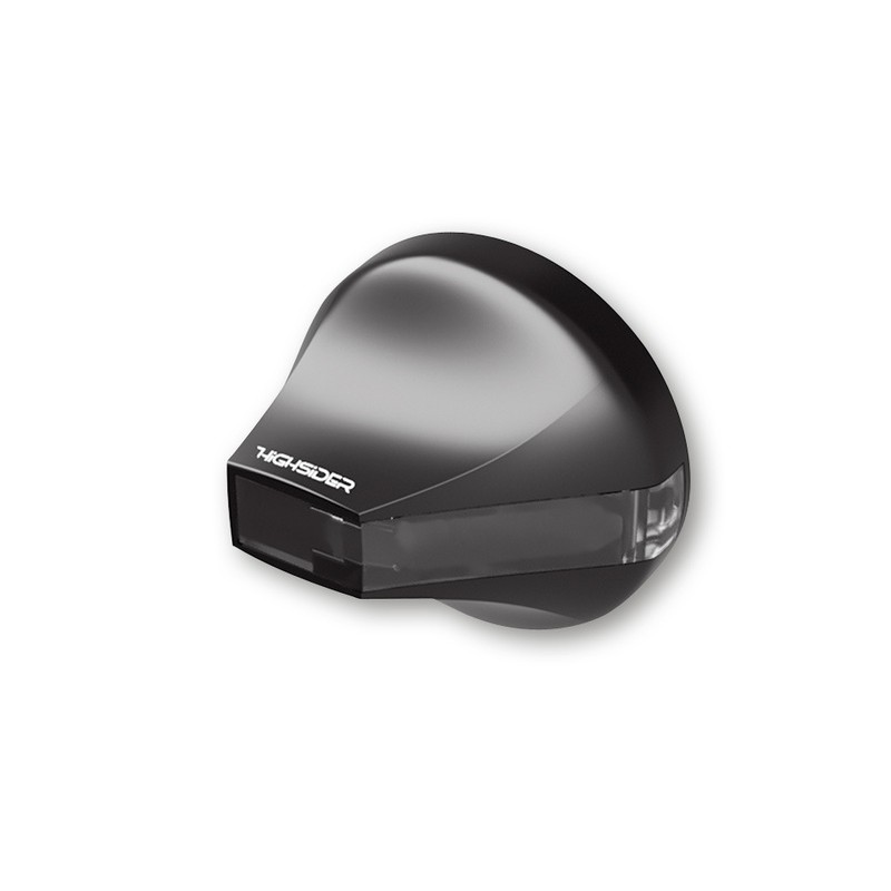 Contrapeso de manillar con intermitente LED HIGHSIDER pro Flight - cristal ahumado - homologado E - par - motoscamaralweb.com