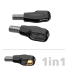 Intermitente LED HIGHSIDER pro Ventura-X - cristal ahumado - homologado E - par - motoscamaralweb.com