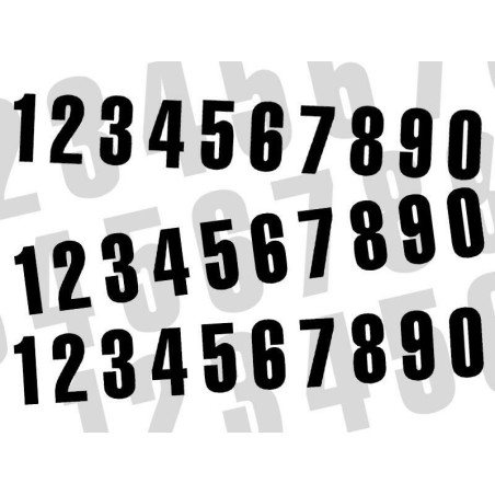 Numeros de carrera negro - Pack de 3 Uds BLACKBIRD PVC 5048/20/0 - motoscamaralweb.com