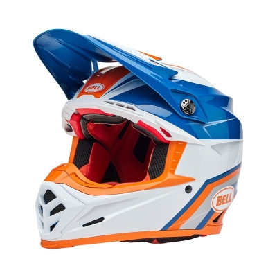Casco BELL Moto-9S Flex - Merchant Gloss Orange/Blue - motoscamaralweb.com