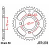 Corona JT SPROCKETS acero estándar 278 - Paso 530 - motoscamaralweb.com