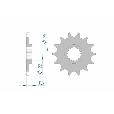 Piñón AFAM acero estándar 73303 - Paso 520 - motoscamaralweb.com