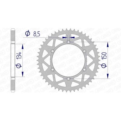 Corona AFAM aluminio ultraligera autolimpiable 17206 - Paso 520 - motoscamaralweb.com