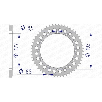 Corona AFAM aluminio 63300 - Paso 520 - motoscamaralweb.com