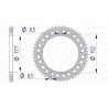 Corona AFAM aluminio 63300 - Paso 520 - motoscamaralweb.com
