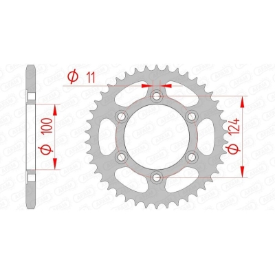 Corona AFAM acero estándar 50602 - Paso 520 - motoscamaralweb.com