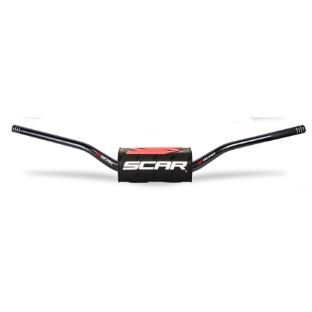 Manillar SCAR O² RC Ø28.6mm -Negro / Protector negro - motoscamaralweb.com
