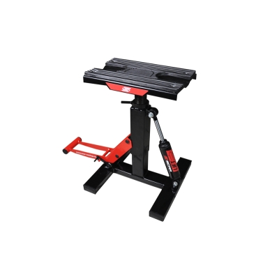 Caballete hidraúlico con amortiguador SCAR - Negro / Rojo - motoscamaralweb.com