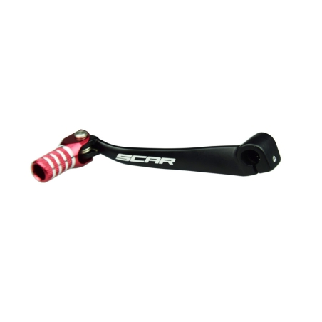 Pedal de cambio SCAR - Negro / Puntera roja - motoscamaralweb.com