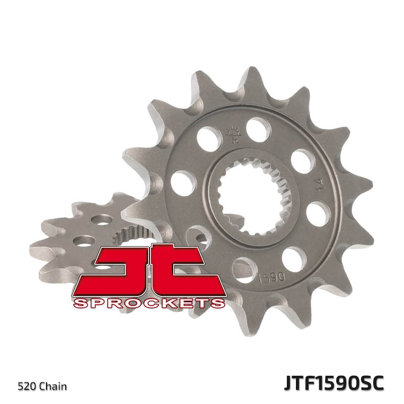 Piñón JT SPROCKETS acero autolimpiable 1590 - Paso 520 - motoscamaralweb.com Piñón JT SPROCKETS acero autolimpiable 1590 - Paso 520 - motoscamaralweb.com