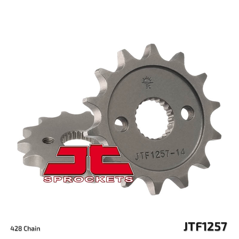 Piñón JT SPROCKETS acero estándar 1257 - Paso 428 - motoscamaralweb.com Piñón JT SPROCKETS acero estándar 1257 - Paso 428 - motoscamaralweb.com