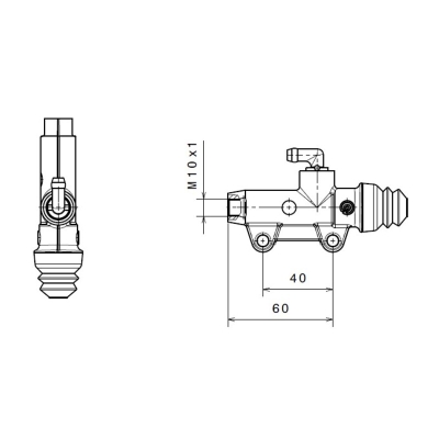 Bomba de freno BREMBO trasero gris Ø13mm - motoscamaralweb.com