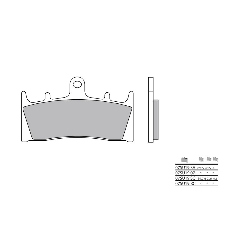 Pastillas de freno sinterizadas Brembo 07SU19LA - motoscamaralweb.com