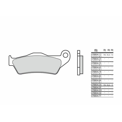 Pastillas de freno sinterizadas Brembo 07BB04SP - motoscamaralweb.com