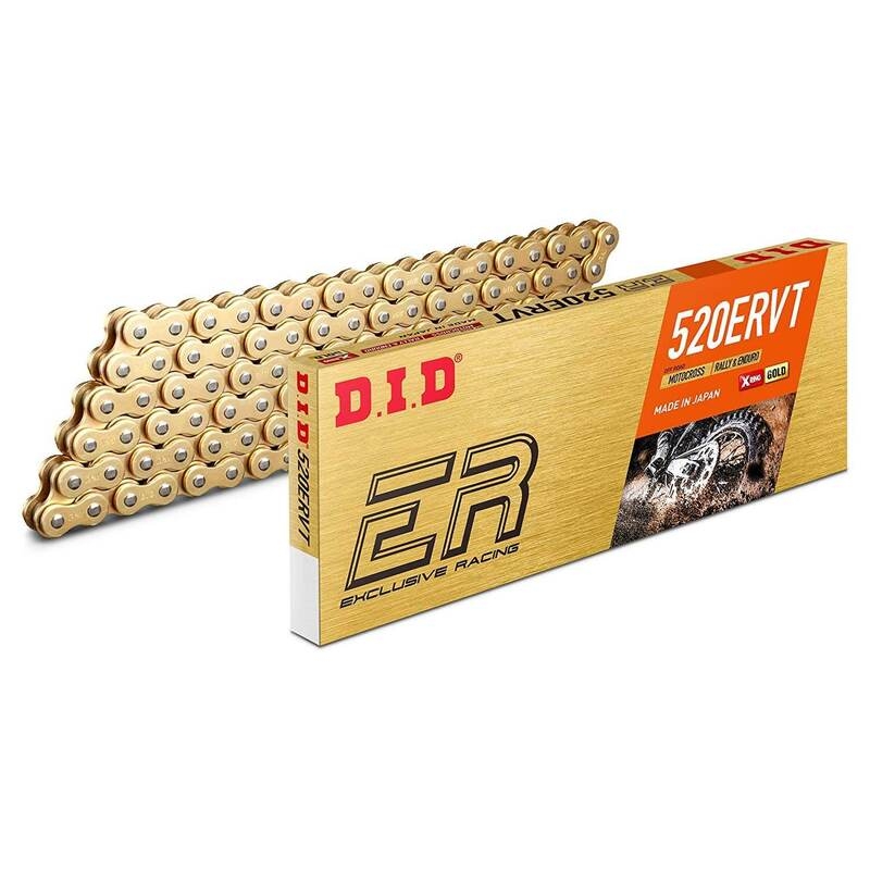 Cadena DID 520ERVT con 124 eslabones oro - motoscamaralweb.com Cadena DID 520ERVT con 124 eslabones oro - motoscamaralweb.com