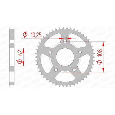 Corona AFAM acero estándar 47201 - Paso 428 - motoscamaralweb.com