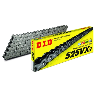 Cadena D.I.D 525VX3 X-Ring - Paso 525 - motoscamaralweb.com