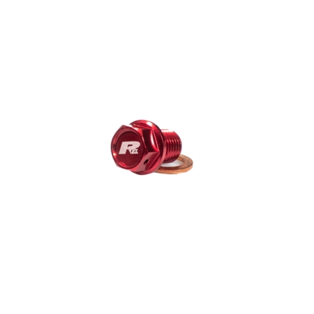 Tapón de vaciado magnético RFX (rojo) [M8 x 20 mm x 1.25] - motoscamaralweb.com