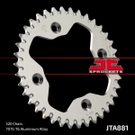 Corona JT Aluminio negro JT 881 con 38 dientes - motoscamaralweb.com