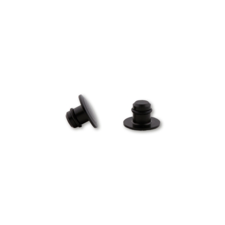 Tapones para rosca retrovisor HIGHSIDER aluminio CNC M10 - Negro brillo - motoscamaralweb.com