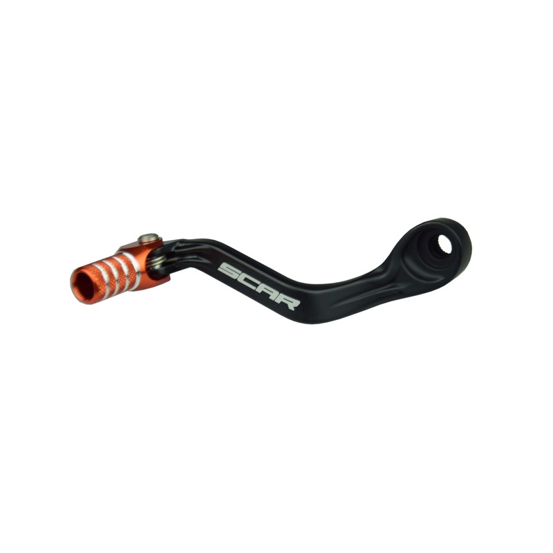 Pedal de cambio SCAR - Negro / Puntera naranja - motoscamaralweb.com Pedal de cambio SCAR - Negro / Puntera naranja - motoscamaralweb.com