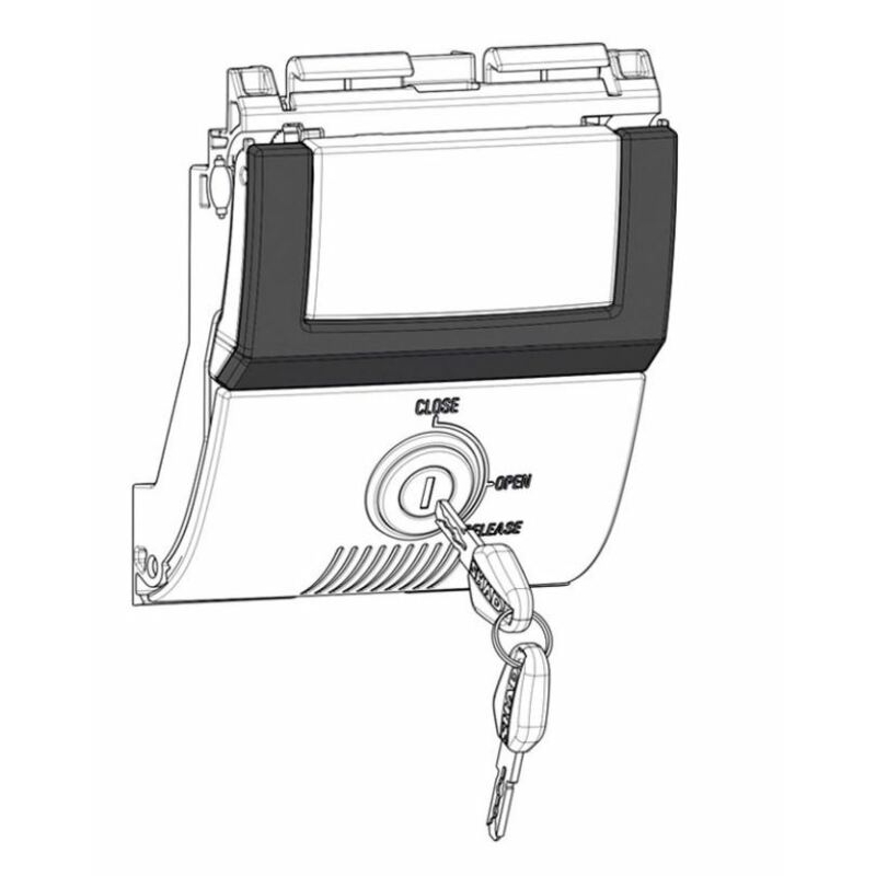 Cerradura para baúl SHAD SH48 gris oscuro - motoscamaralweb.com Cerradura para baúl SHAD SH48 gris oscuro - motoscamaralweb.com