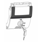 Cerradura para baúl SHAD SH48 gris oscuro - motoscamaralweb.com