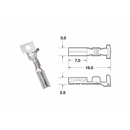 Terminal de cable hembra serie 090 SMTO BIHR Ø0.85mm²/1.25mm² - 50uds - motoscamaralweb.com