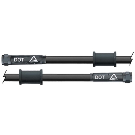 Latiguillo metálico negro Venhill 325mm tuercas negras - motoscamaralweb.com