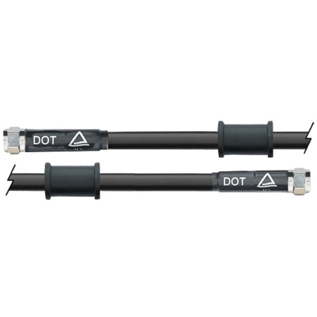 Latiguillo metálico negro Venhill 550mm tuercas cromadas - motoscamaralweb.com