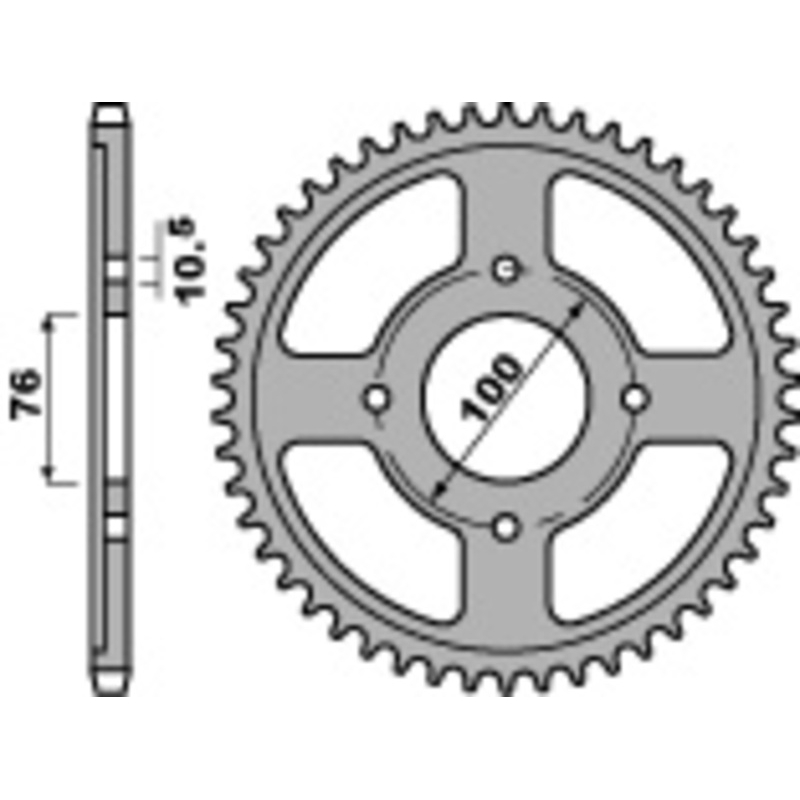 Corona PBR acero C45 estándar 803 - 428 - motoscamaralweb.com Corona PBR acero C45 estándar 803 - 428 - motoscamaralweb.com