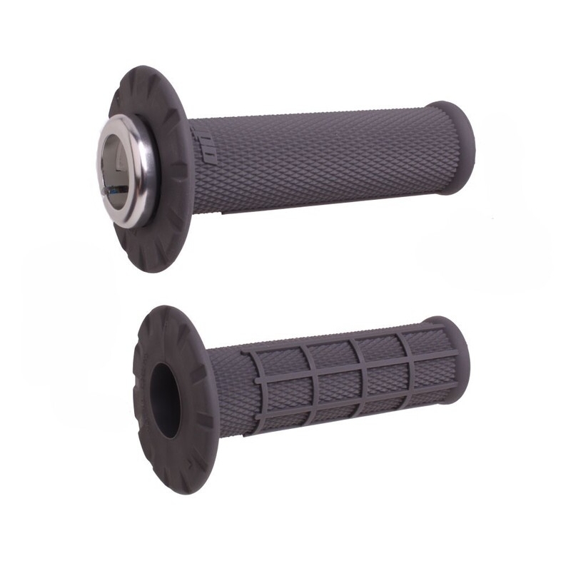 Puños universales ODI Lock-On medio gofrados Ø22.2mm - Grafito / Plata - motoscamaralweb.com Puños universales ODI Lock-On medio gofrados Ø22.2mm - Grafito / Plata - motoscamaralweb.com
