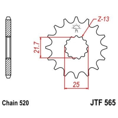 Piñón con goma anti-ruido JT SPROCKETS acero 565 - 520 - motoscamaralweb.com