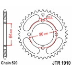 Corona JT SPROCKETS acero estándar 1910 - Paso 520 - motoscamaralweb.com