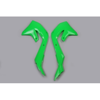 Plásticos laterales de radiador UFO verde neon Kawasaki KX450 - motoscamaralweb.com