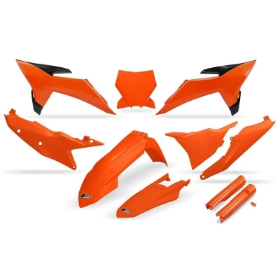 Kit de plástica UFO completo con protectores de horquilla - Color OEM - motoscamaralweb.com
