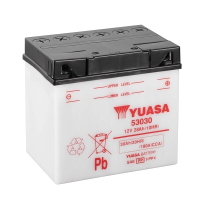 Batería YUASA 53030 Combipack (con electrolito) - motoscamaralweb.com