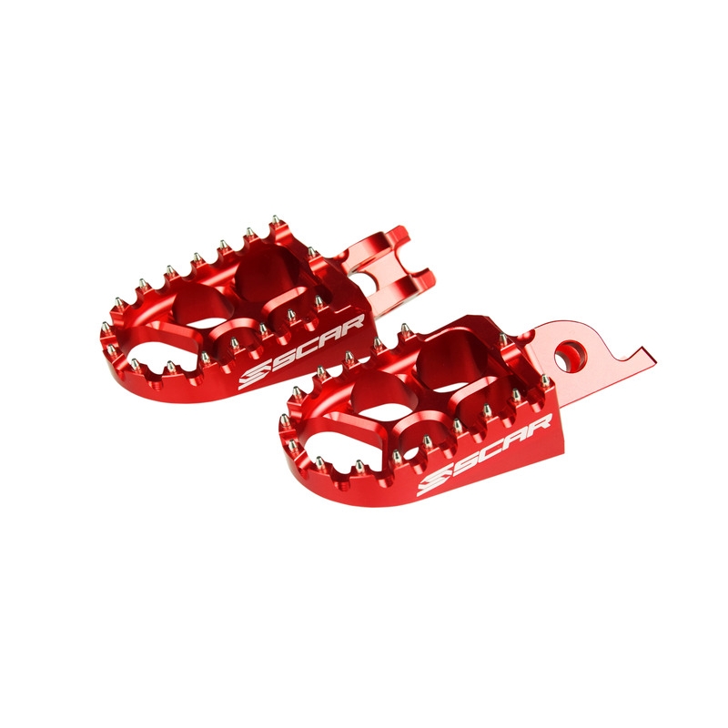 Estriberas SCAR EVO - Rojo - motoscamaralweb.com Estriberas SCAR EVO - Rojo - motoscamaralweb.com