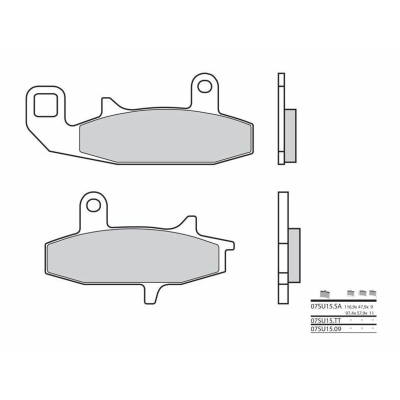 Pastillas de freno orgánicas Brembo 07SU1509 - motoscamaralweb.com