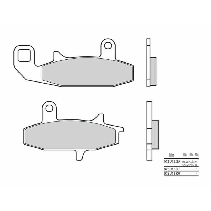 Pastillas de freno orgánicas Brembo 07SU1509 - motoscamaralweb.com Pastillas de freno orgánicas Brembo 07SU1509 - motoscamaralweb.com
