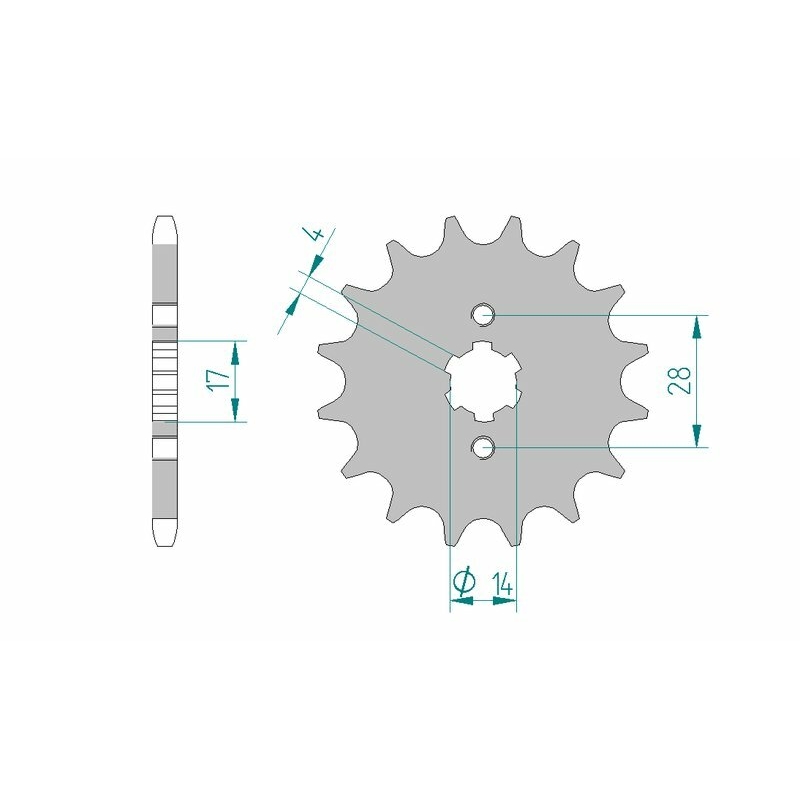 Piñón AFAM acero estándar 49200 - Paso 428 - motoscamaralweb.com Piñón AFAM acero estándar 49200 - Paso 428 - motoscamaralweb.com