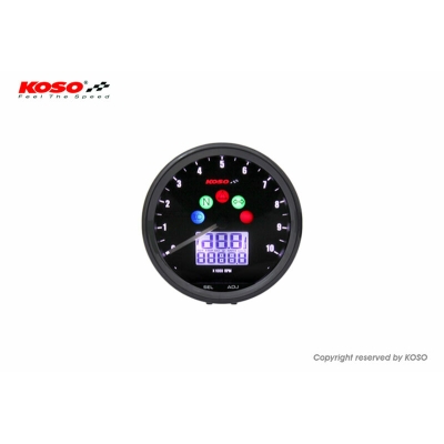 Marcador multi-función KOSO TNT Neo Retro Ø64mm color negro - motoscamaralweb.com