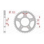 Corona AFAM acero estándar 10504 - Paso 525 - motoscamaralweb.com