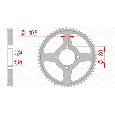 Corona AFAM acero estándar 12224 - Paso 428 - motoscamaralweb.com