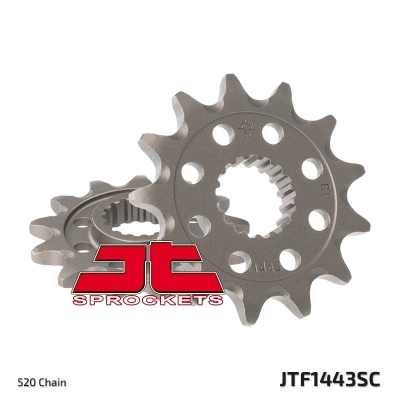 Piñón JT SPROCKETS acero autolimpiable 1443 - Paso 520 - motoscamaralweb.com