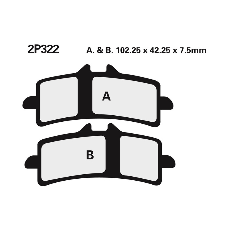 Juego pastillas de freno NISSIN 2P322ST Del. Daytona R / Panigale - motoscamaralweb.com Juego pastillas de freno NISSIN 2P322ST Del. Daytona R / Panigale - motoscamaralweb.com