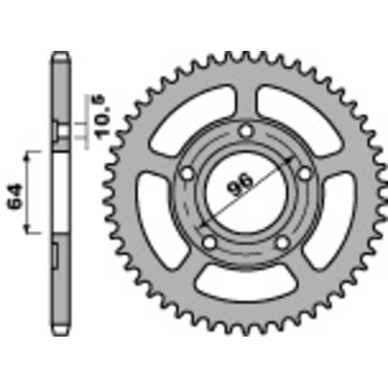 Corona PBR acero C45 estándar 242 - 428 - motoscamaralweb.com Corona PBR acero C45 estándar 242 - 428 - motoscamaralweb.com
