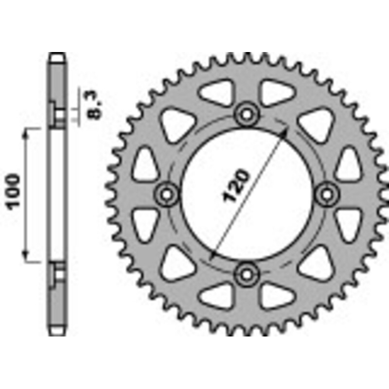 Corona PBR acero C45 estándar 4453 - 420 - motoscamaralweb.com Corona PBR acero C45 estándar 4453 - 420 - motoscamaralweb.com