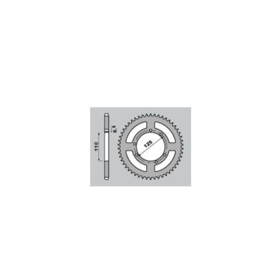 Corona PBR acero C45 estándar 4390 - 428 - motoscamaralweb.com